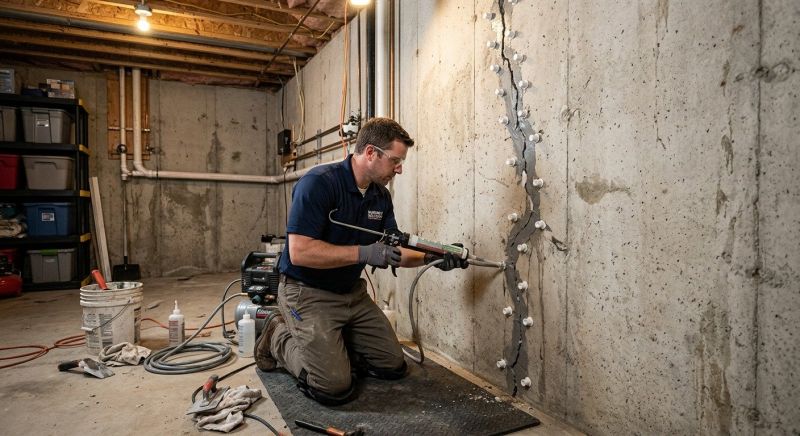 Basement Crack Repair in Oldham County, KY