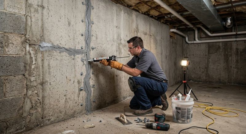Basement Crack Repair in Oldham County, KY