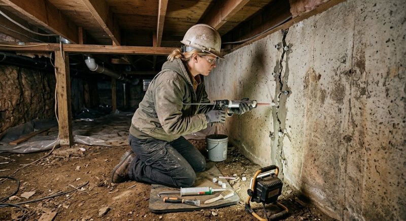 Basement Foundation Repair in Charlestown, IN
