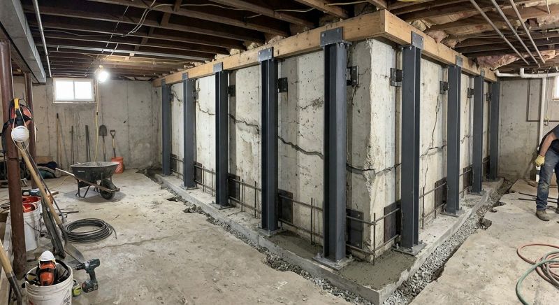 Basement Stabilization in Oldham County, KY