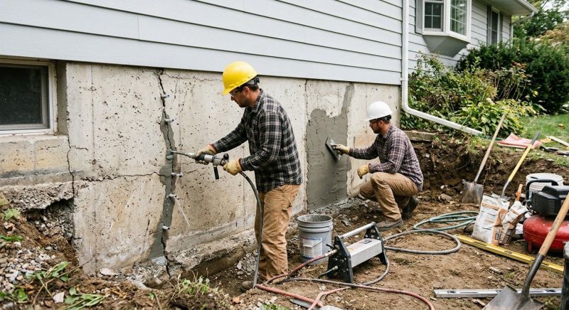 Concrete Foundation Repair in Clarksville, IN