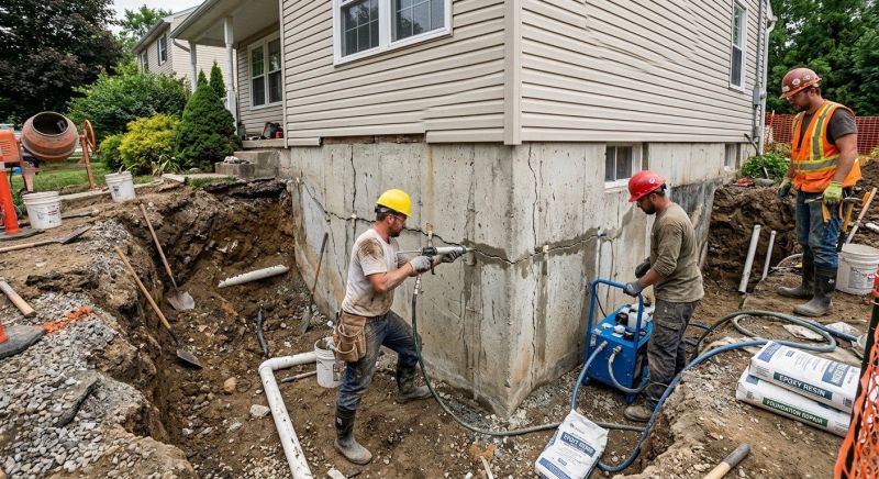 Cracked Foundation Repair in Clarksville, IN