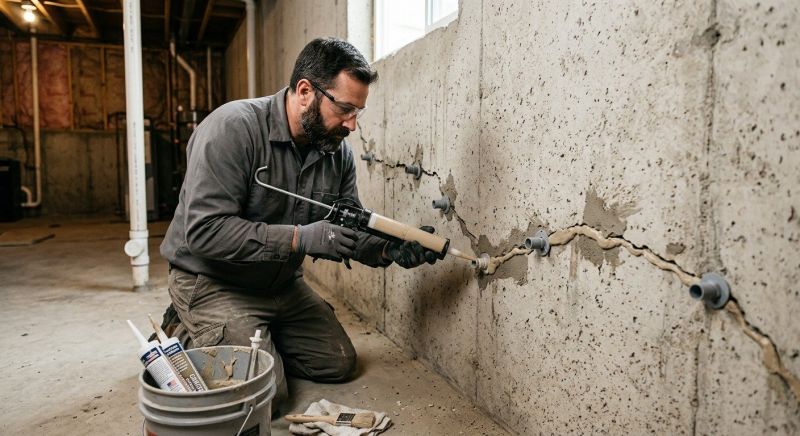 Cracked Foundation Repair in Sellersburg, IN