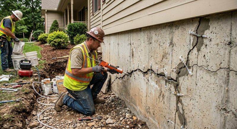 Cracked Foundation Repair in Shelbyville, KY