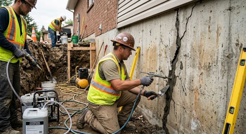 Cracked Foundation Repair in Spencer County, KY