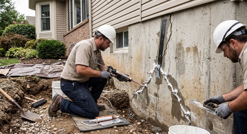 Cracked Foundation Repair in Spencer County, KY