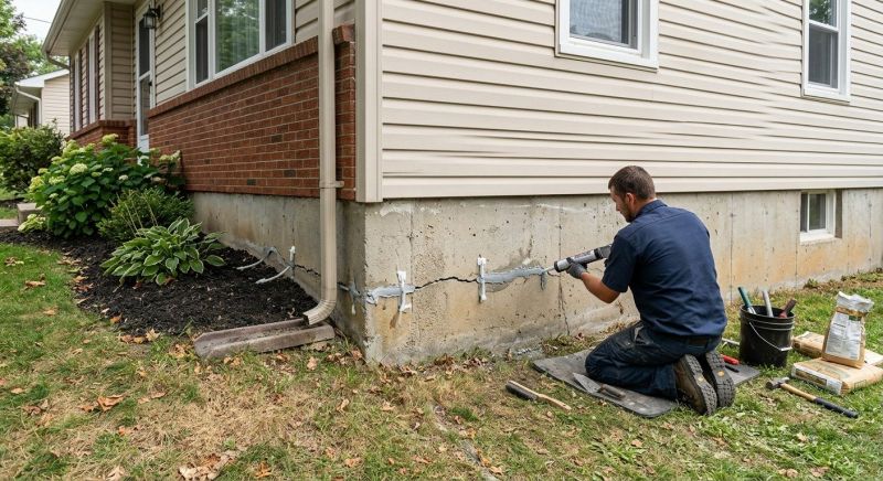 Cracked Foundation Repair in Trimble County, KY