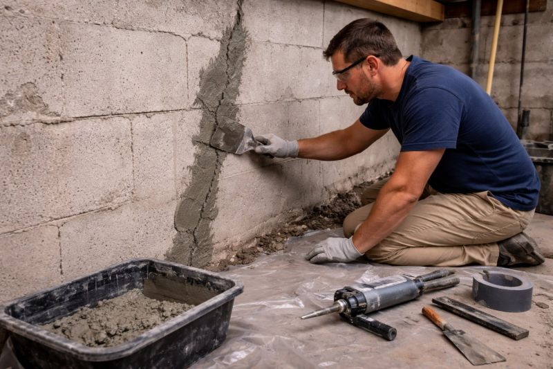 Foundation Crack Repair in Oldham County, KY