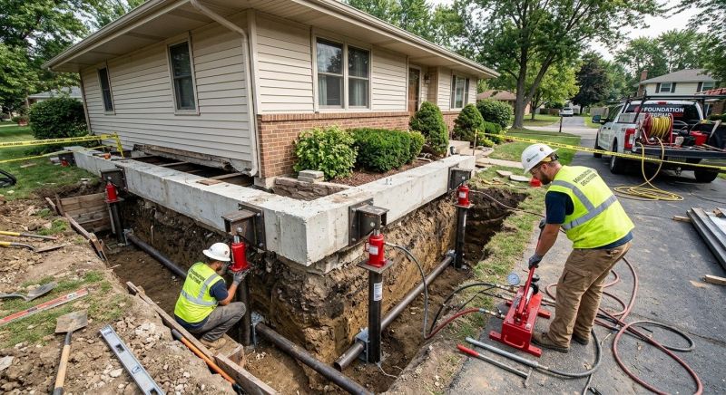 Foundation Jacking in Charlestown, IN