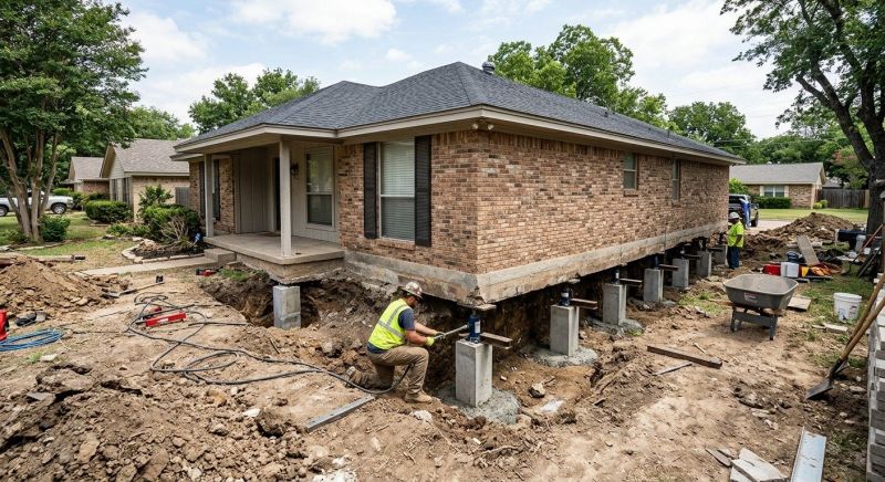 Foundation Pier Leveling in Oldham County, KY