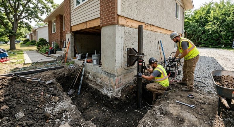 Foundation Pier Repair in Oldham County, KY