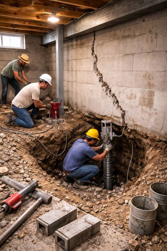 Foundation Structural Repair in Shelbyville, KY