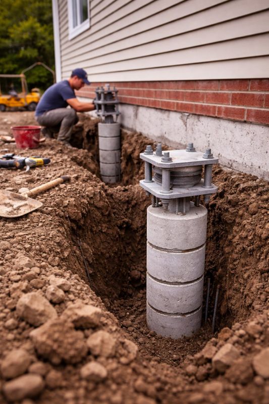 Helical Piers Installation in Oldham County, KY