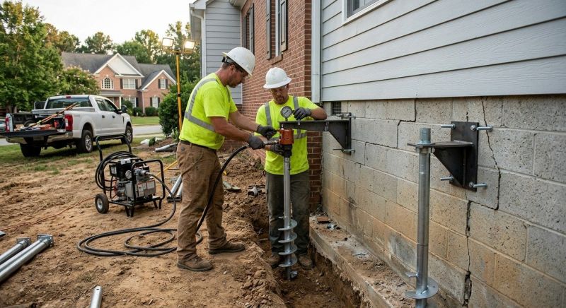 Helical Pile Installation in Oldham County, KY