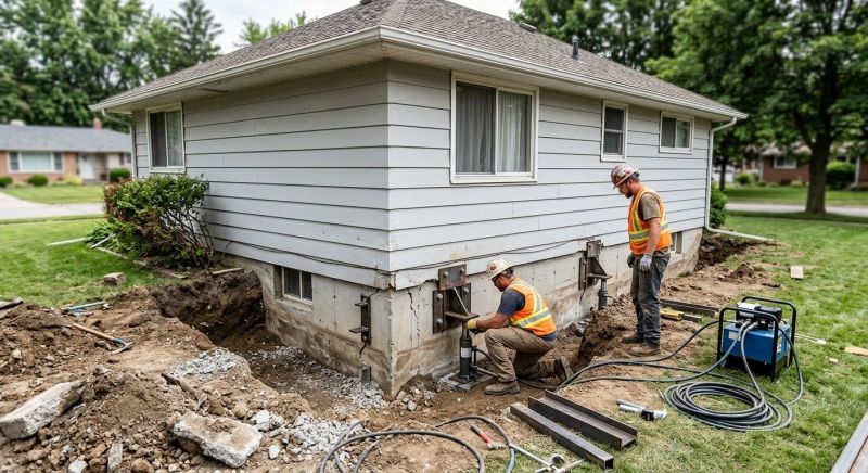 House Foundation Repair in New Albany, IN