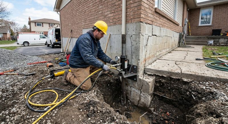 Sinking Foundation Repair in Henry County, KY