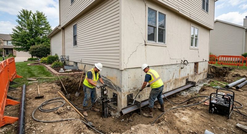 Sinking Foundation Repair in Smithfield, KY