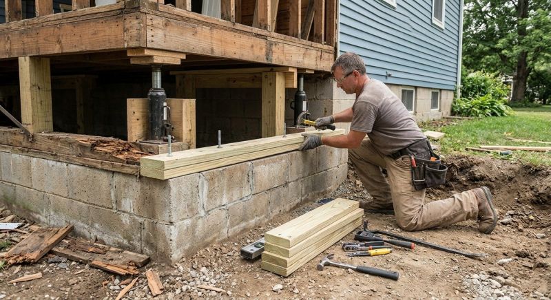 Sinking Foundation Repair in Spencer County, KY