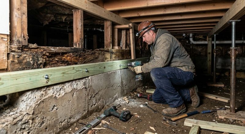 Sinking Foundation Repair in Spencer County, KY