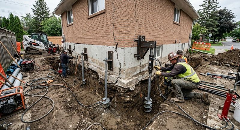 Sinking Foundation Repair in Taylorsville, KY